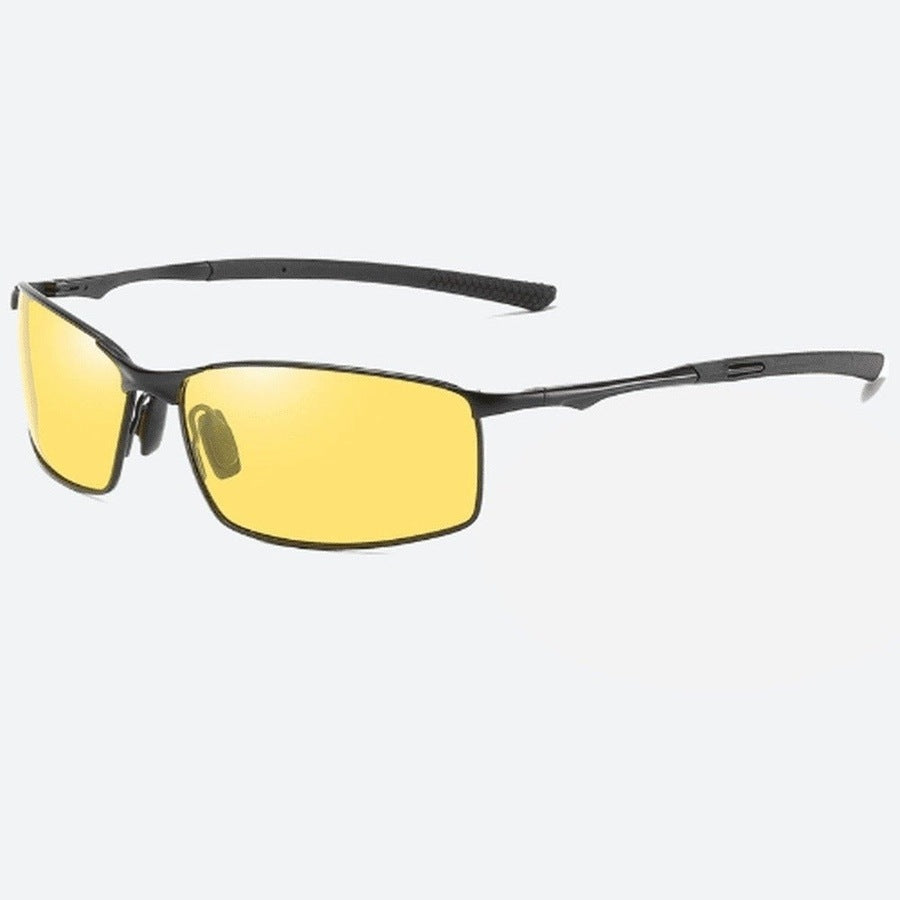 Polarised Rectangle Alloy Frame Sunglasses