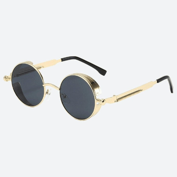 Punk Alloy Frame Round Sunglasses