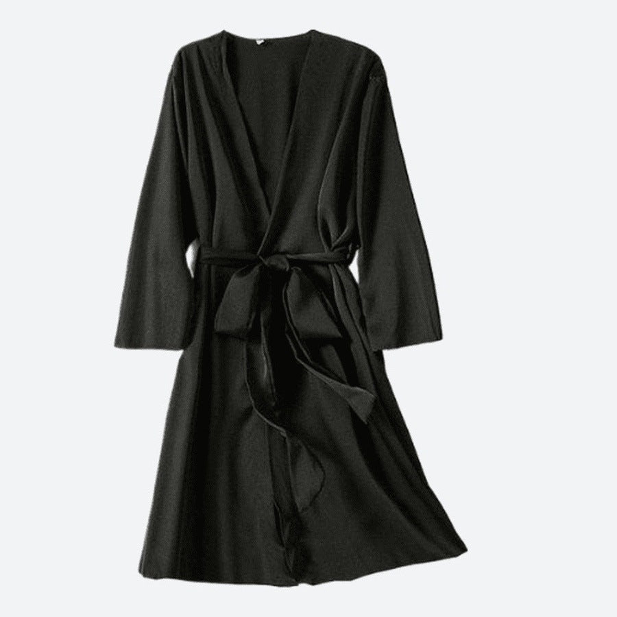 Satin Belted Kimono Style Robes