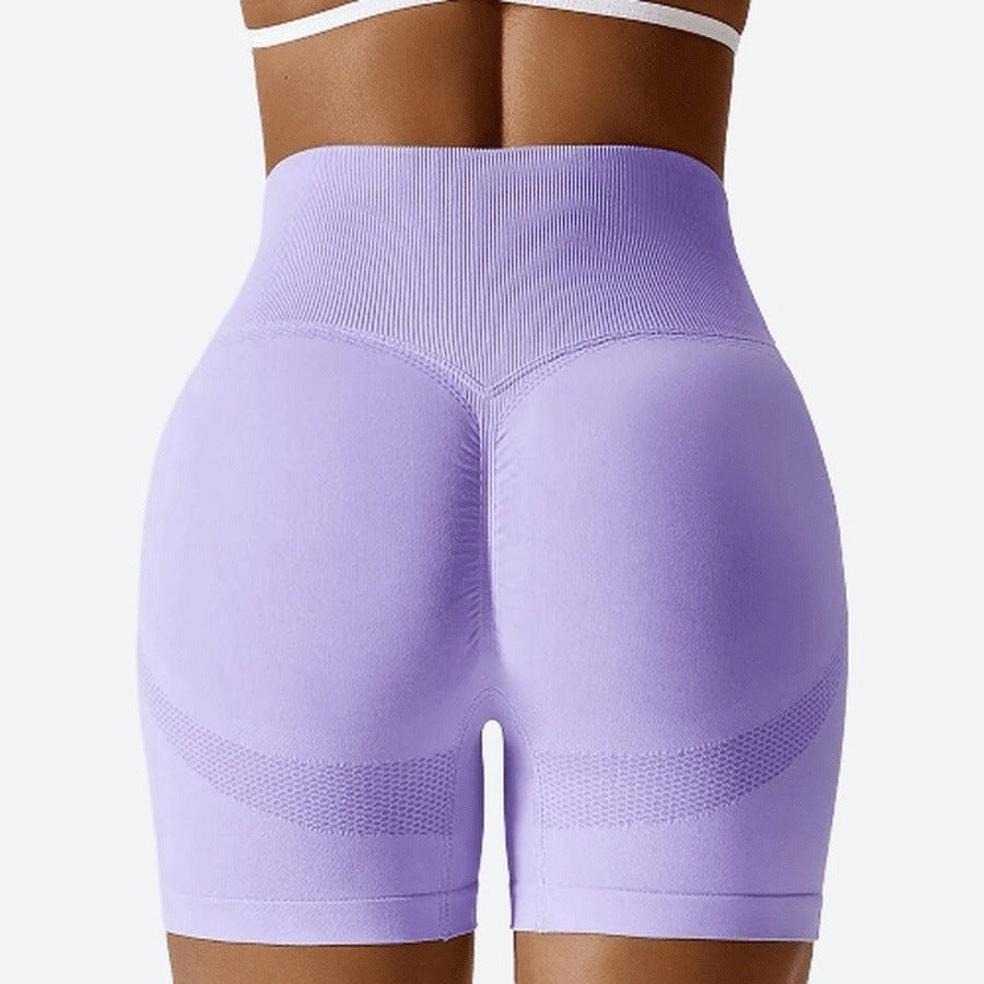 Seamless High-Waist Cycling Leggings Shorts