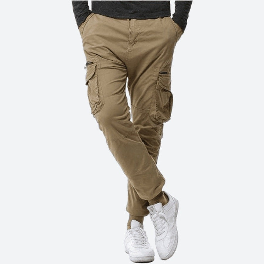 Slim-Fit Multi-Pocket Cargo Trousers