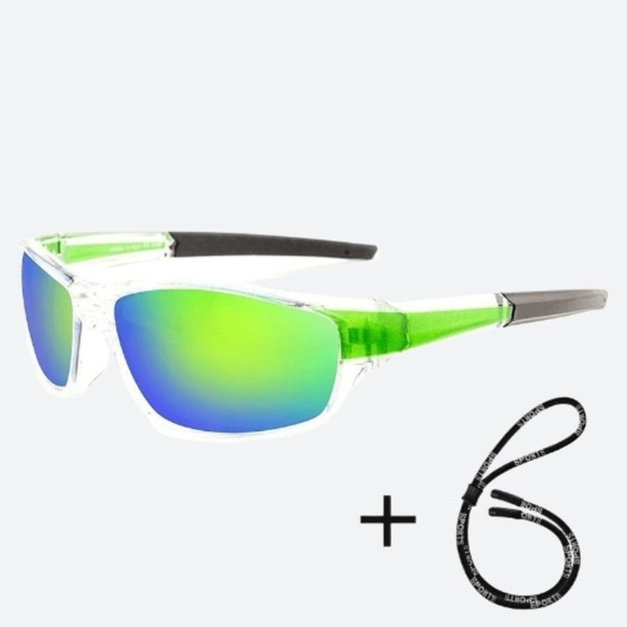 Sporty Polycarbonate Rectangle Mirror Sunglasses