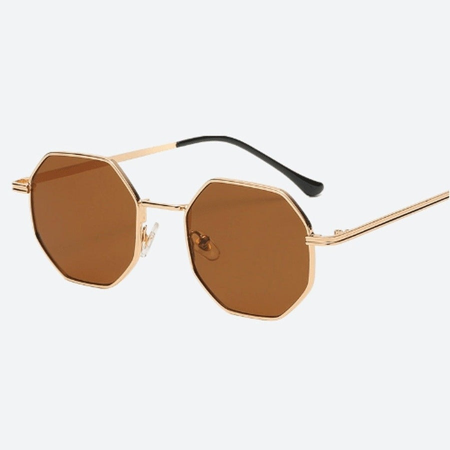 Trendy Geometric Octagon Frame Sunglasses