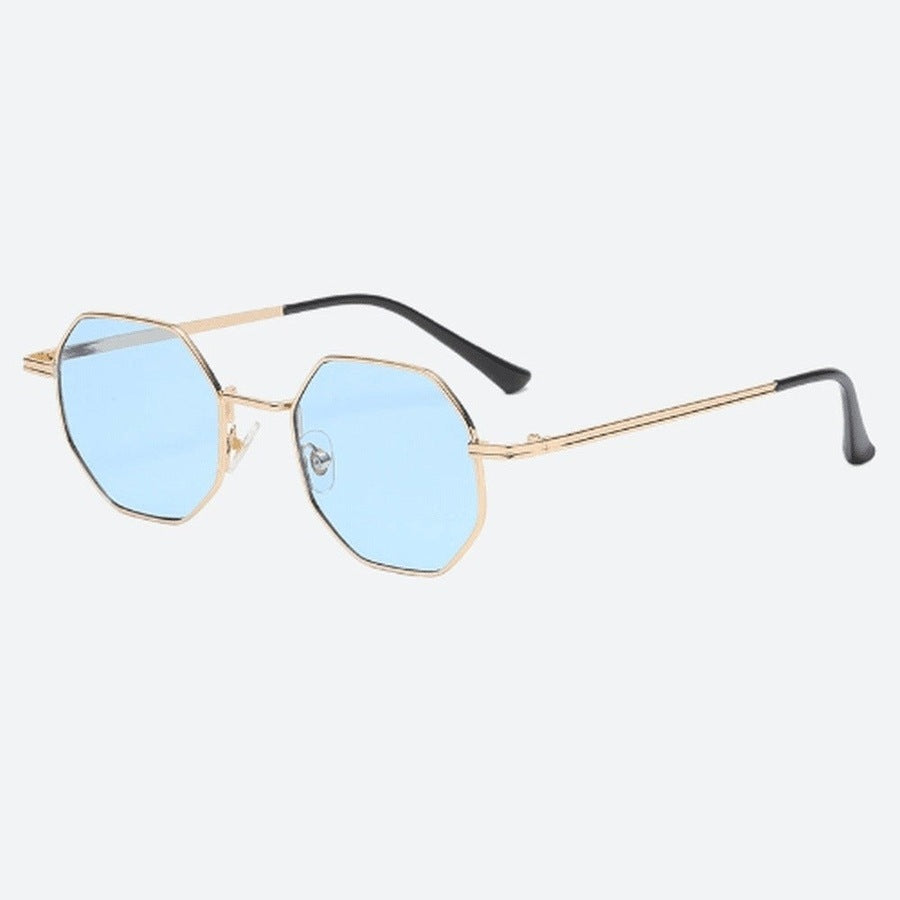 Trendy Geometric Octagon Frame Sunglasses