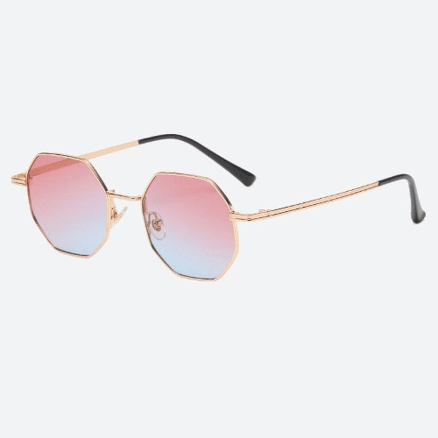 Trendy Geometric Octagon Frame Sunglasses