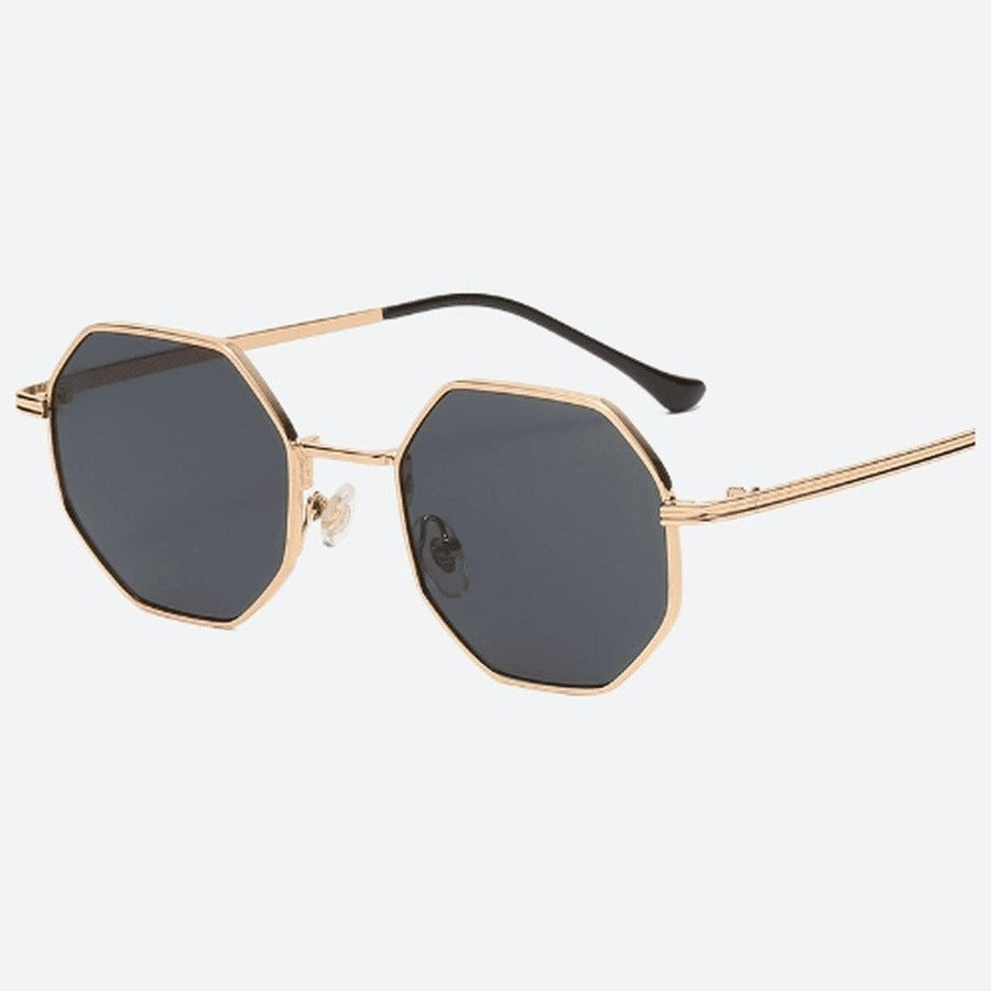 Trendy Geometric Octagon Frame Sunglasses