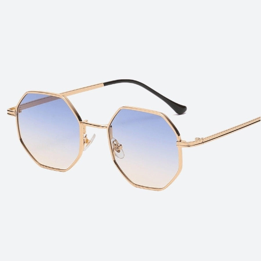 Trendy Geometric Octagon Frame Sunglasses